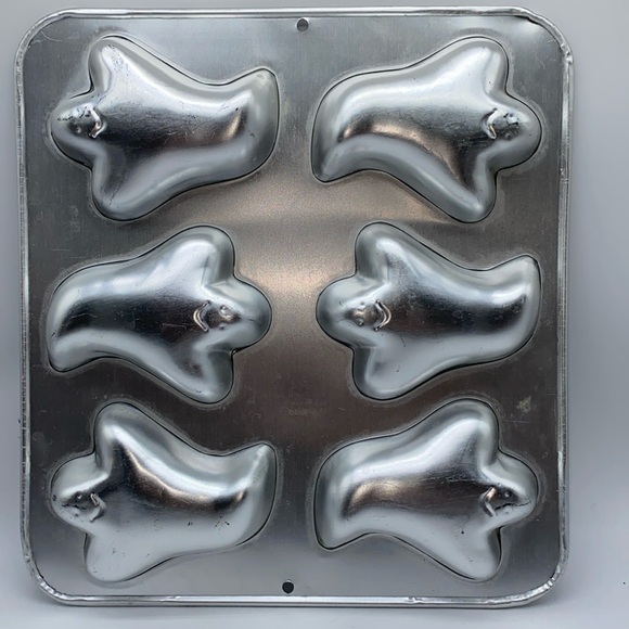 Wilton Mini Ghosts Halloween Baking Cake Pan Mold 2105-3845 Vintage 1991 - Picture 3 of 6